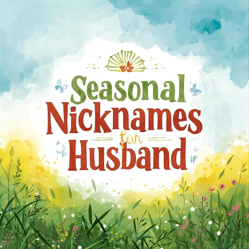 Seasonal Nicknames for Husband