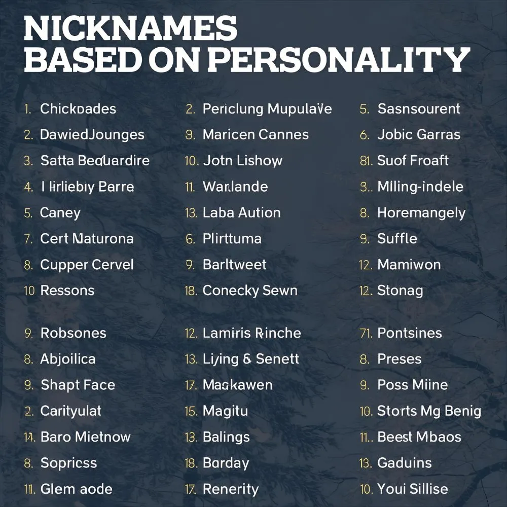 Nicknames Based on Personality