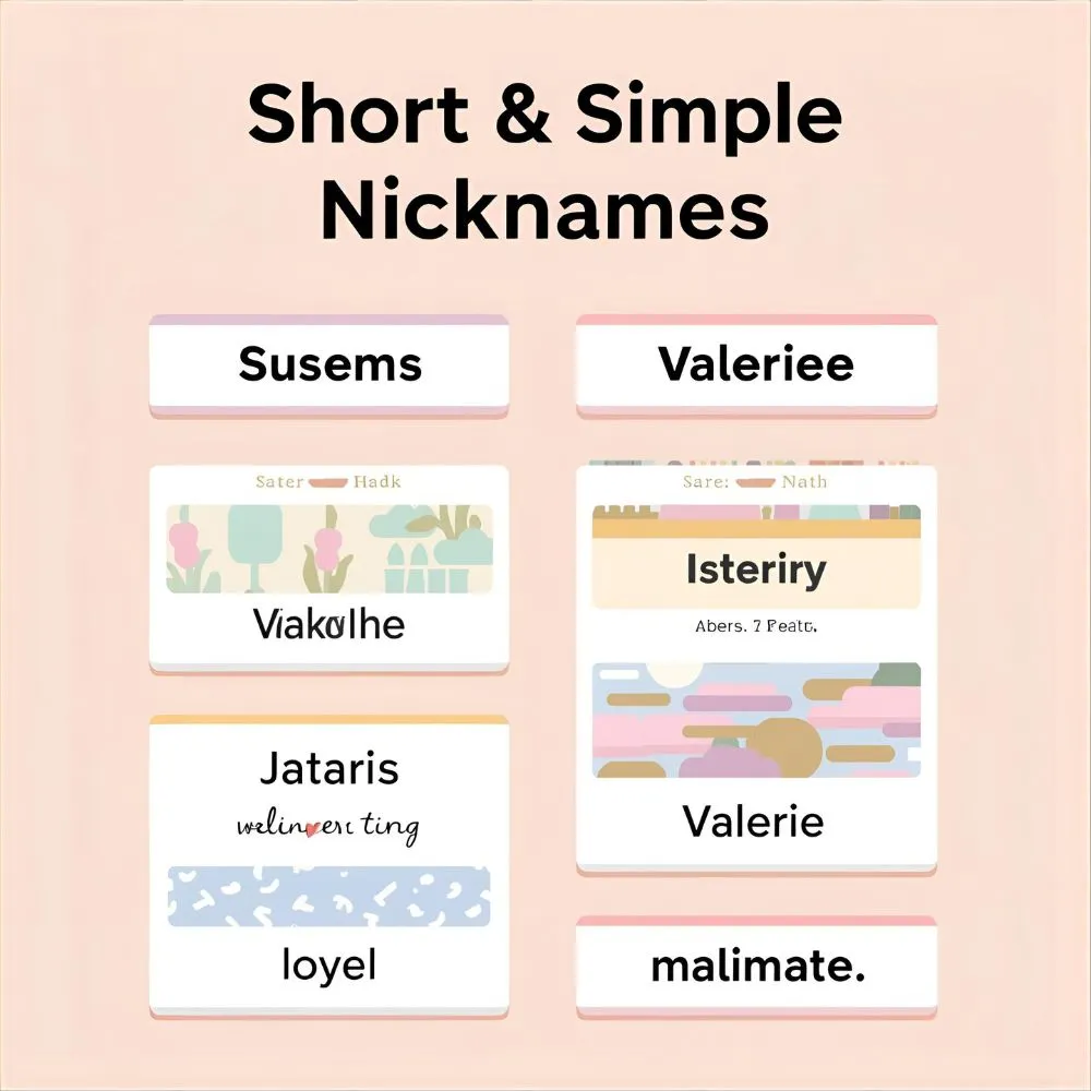Short & Simple Nicknames for Valerie