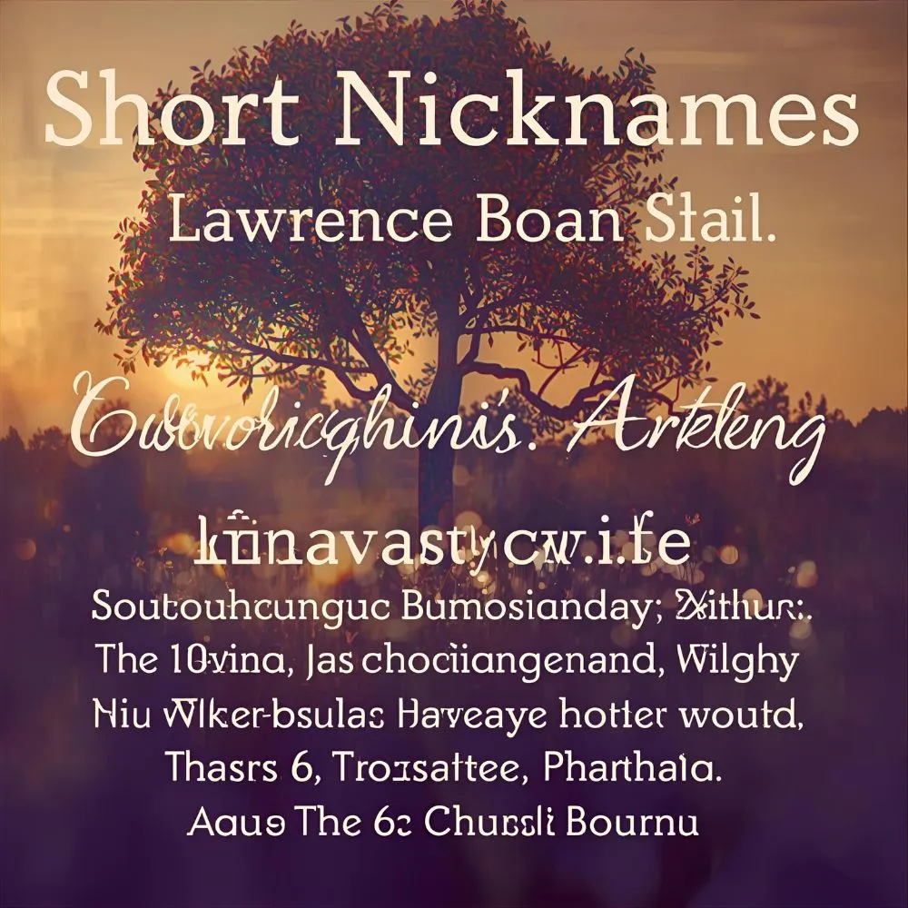  Short Nicknames for Lawrence